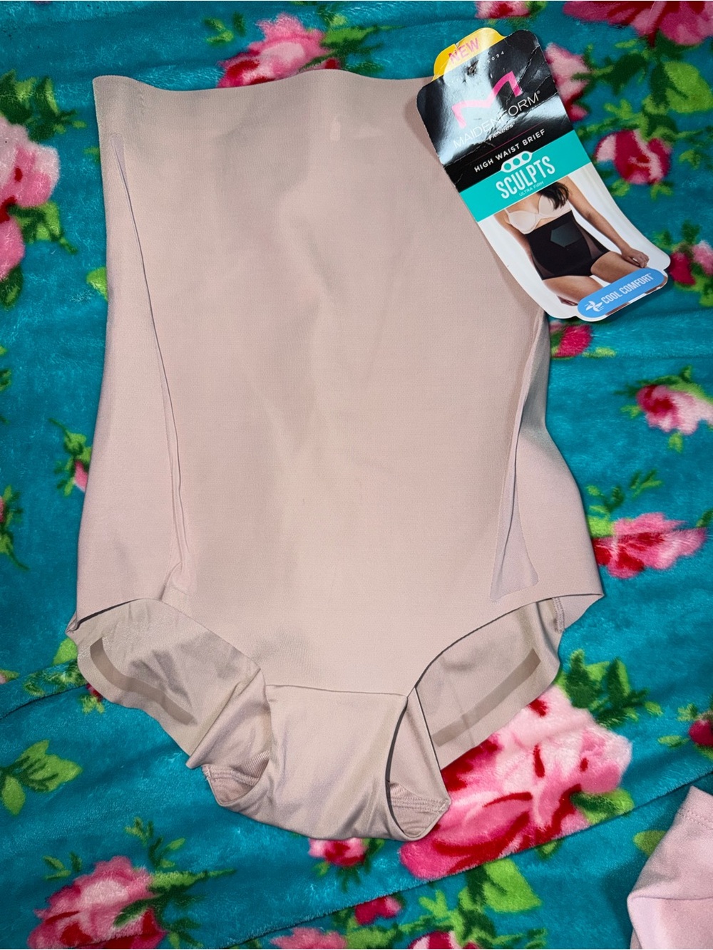 Maidenform Nude Shapewear Brief Tag - Beige